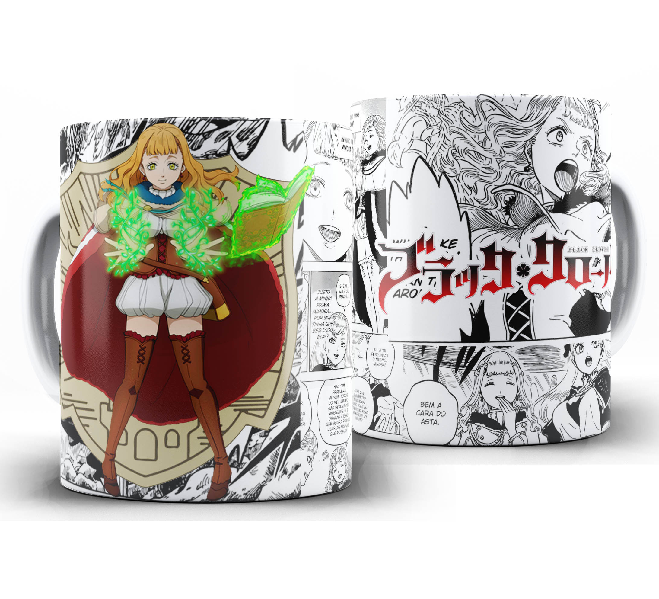 Caneca Anime Mangá - Black Clover - Alvorecer Dourado - Mimosa